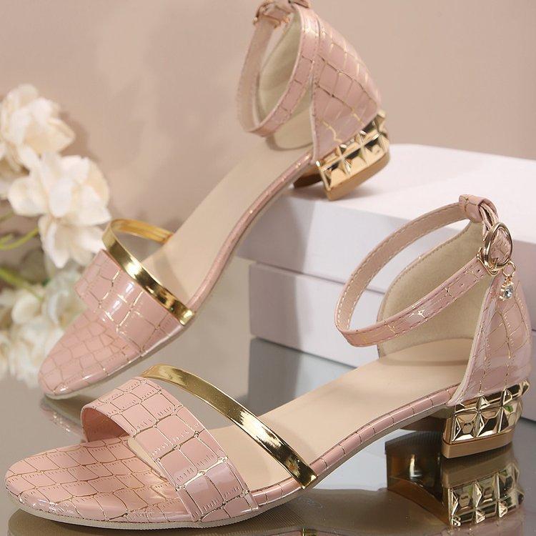 Plus Size Shoes for Women 35-43 Summer Heels Women Buckle Flip Flops Roman 2025 Open Toe Sandals Daily Sandalias De Mujer
