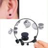Jewelry Barbell Bar Stainless Steel Hoop Earrings Black Dumbbell Stud Earrings Set Tragus Earrings