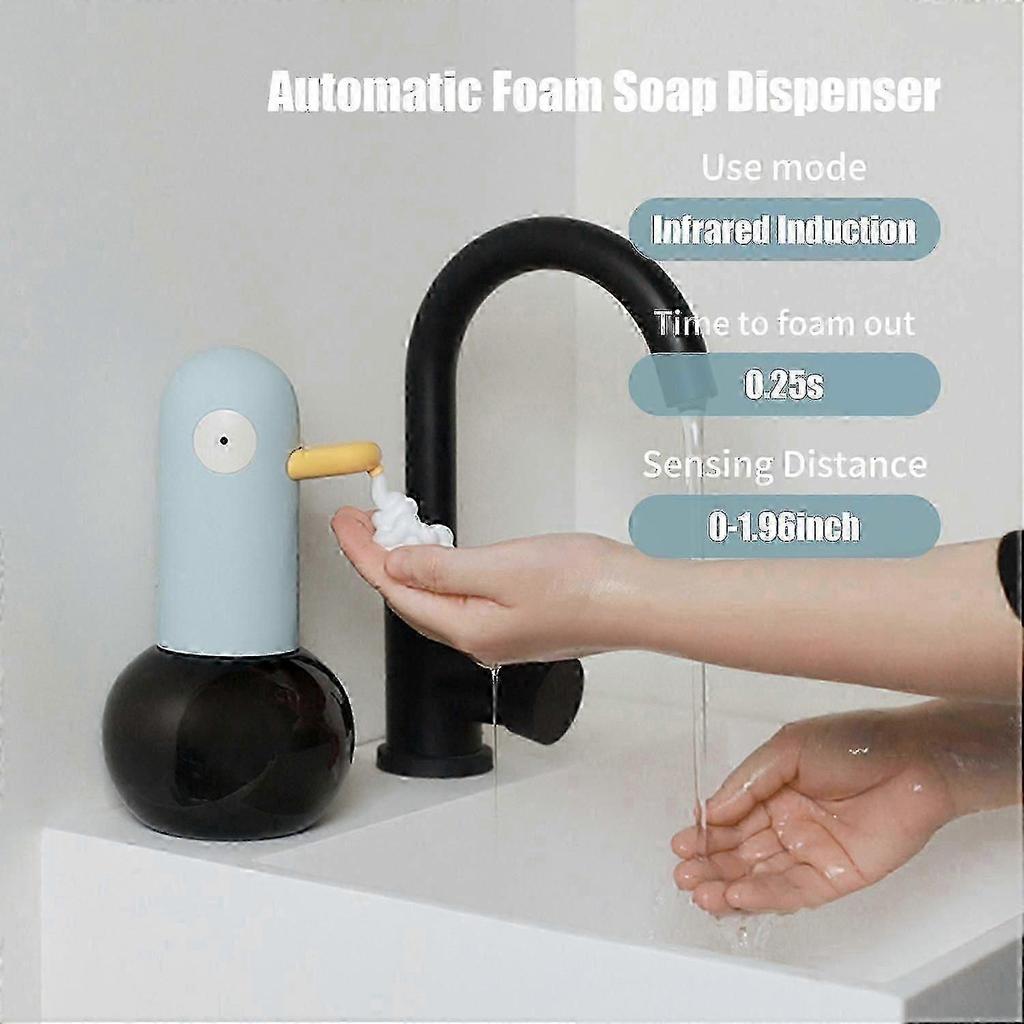 Dispenser automatico di sapone schiumogeno a forma di anatraDispenser di sapone schiumogeno senza contatto USBRicaricabile400ml-LG