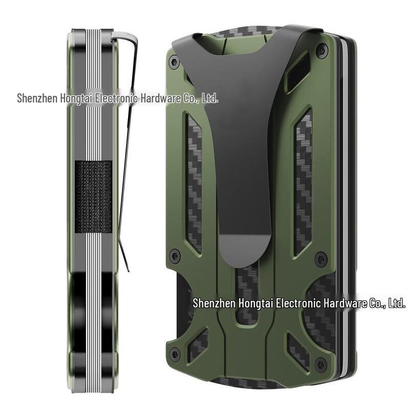 

New Aluminum Alloy RFID Anti-Theft Card Holder: Ultra-Thin Metal Airtag Men s Wallet