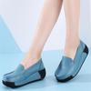 Fashion New Fashion Casual Women's Shoes Flat Genuine Leather White Nurse Shoes Women Platform Wedges Shoes