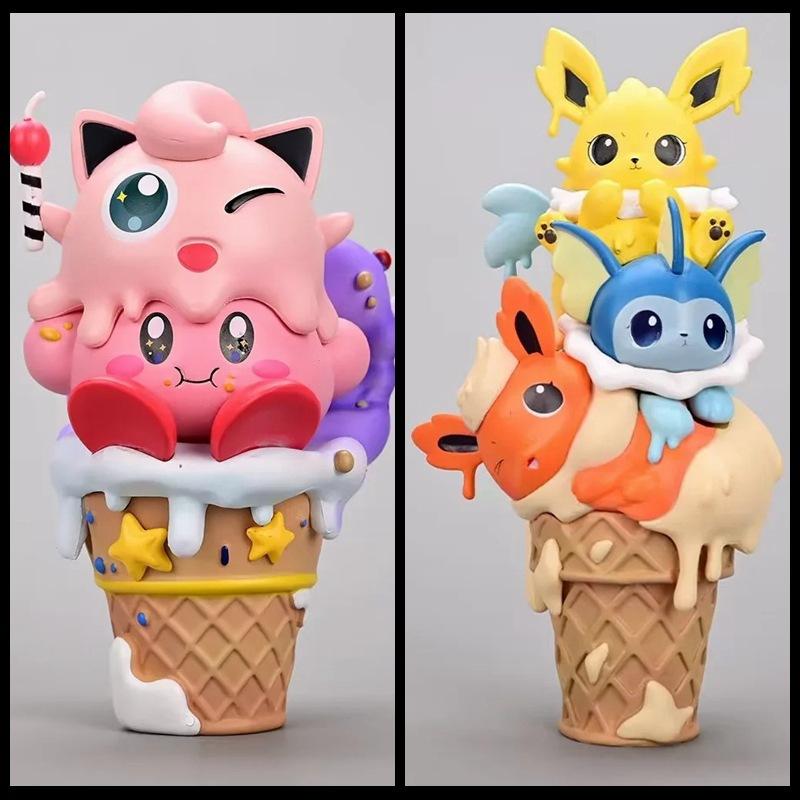 Pokemon, Ice Cream Series, Pikachu, Wonderful Frog Seed, Kodak Duck, Snorlax, Boxed Doll