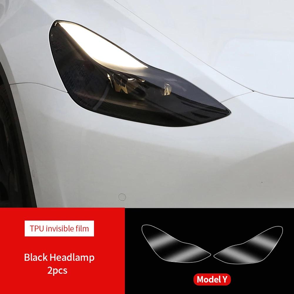 For Tesla Model 3 Y S X TPU Svertet Frontlykt Baklykt Tåkelys Beskyttelsesfilm Frontlykt Baklykt Fargeskiftende Filmer