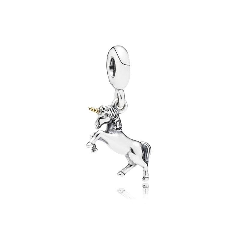 New-Sellingcopper Unicorn Rainbow Horse Charm Fit Original Bracelet Accessories Women Jewelry Gift