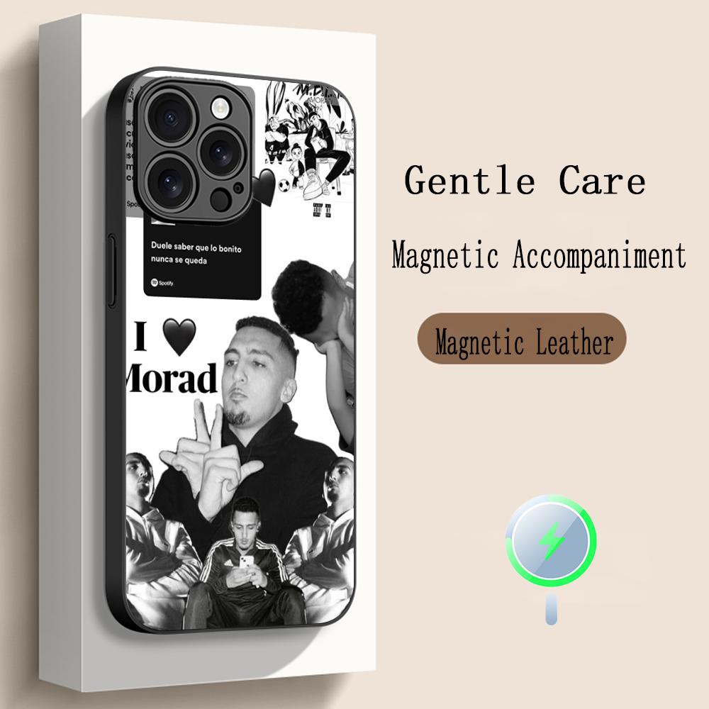 

Hot singer Morad pattern design Phone Case For iPhone 16 15 14 13 12 11 Plus Pro Max High-end Luxury Magsafe Sheepskin iPhone 16 Plus