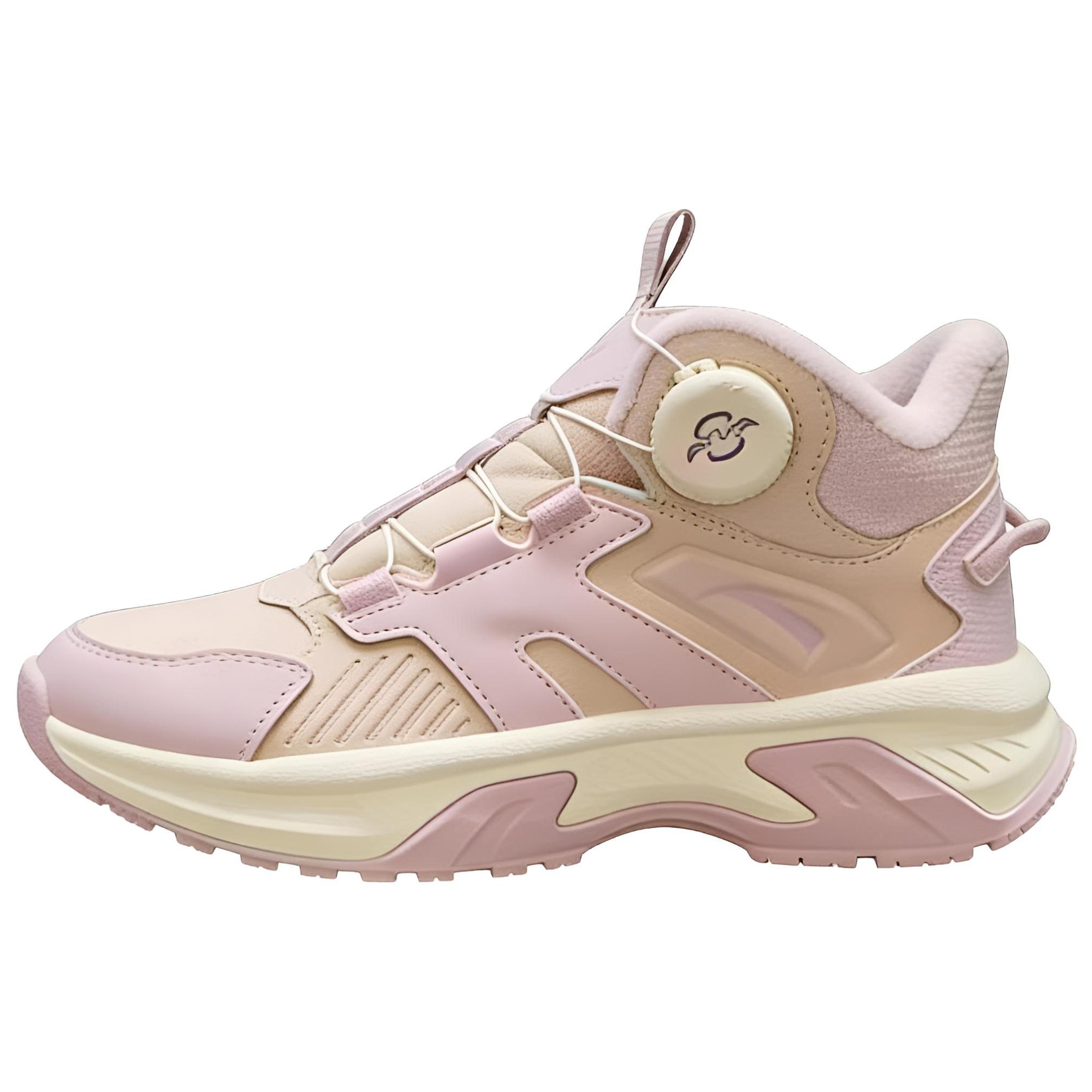 Anta Unbounded Winter Warm High-Top Plush Thick Non-Slip Casual Cotton Shoes Women Sneaker 122518964-4 37.5