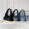 Vintage Denim Armpit Bag for Women Versatile Korean Design Dual Shoulder Bag