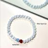 Elegant Aquamarine Cat's Eye Bracelet for Women - Hand-Woven, Versatile Summer Accessory with High-End Style