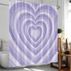 Heart Pattern Shower Curtain Romantic Bathroom Decor Blue Pink Green Colorful Polyester Fabric Bath Curtain With Hook