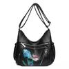 Flower Crossbody Bag Mittleren Alters Muttertasche Damen Weiches Leder Große Kapazität Umhängetasche