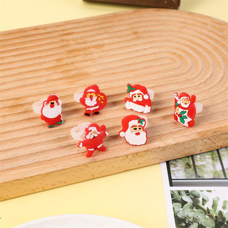 Anelli di Natale Cartoon Lampeggianti – Giocattolo Regalo Divertente per Bambini e Decorazioni