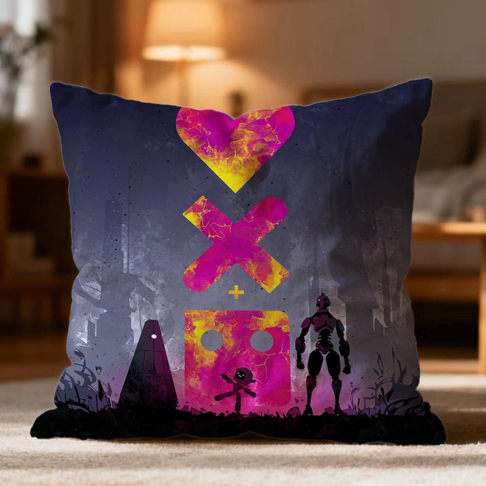 Popular L-LLove Death & Robots Cushion Cover Soft Washable Pillow Case Multi-Scene for Couch Bed Travel Office Use