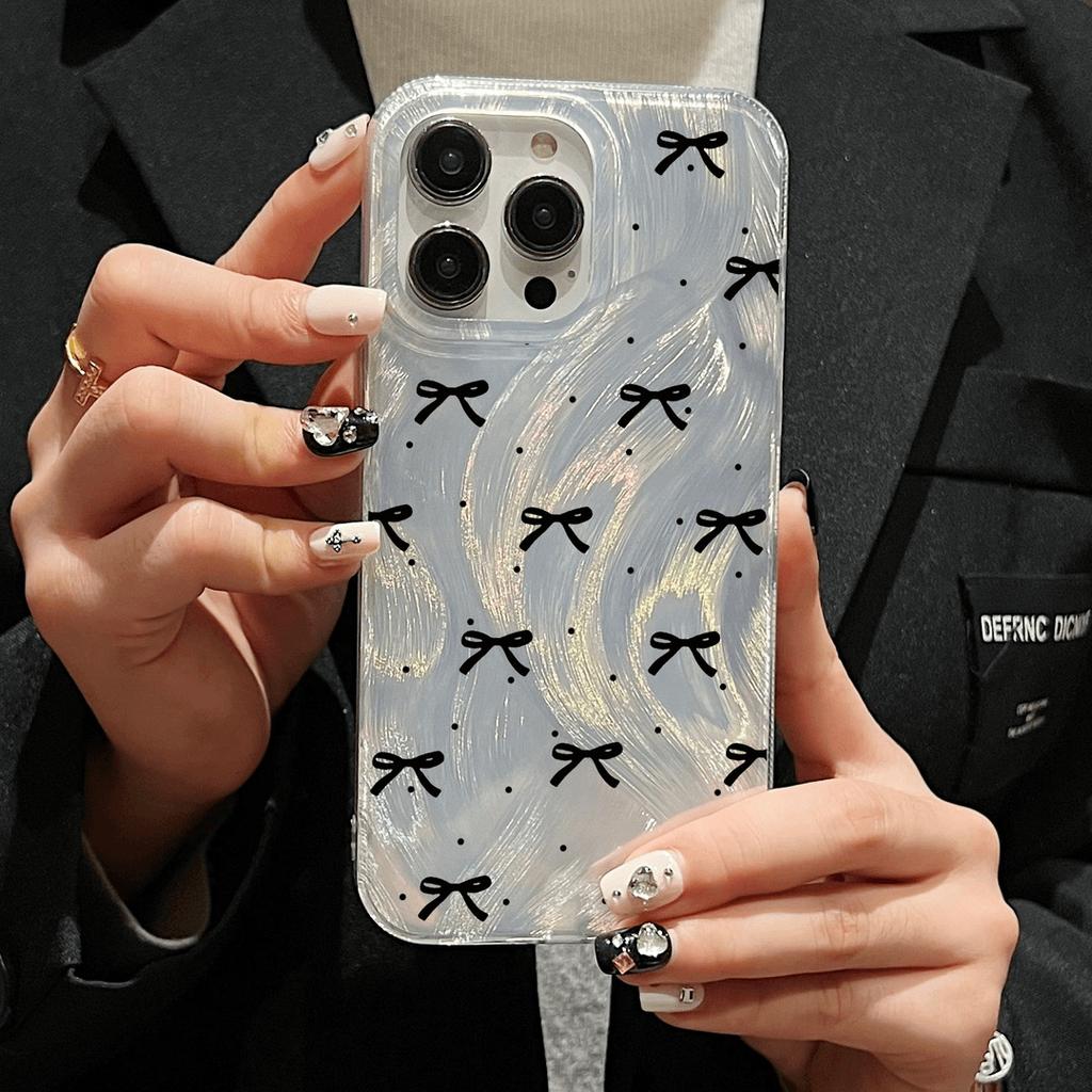 Polka Dot Butterfly Suitable for IPhone 15 Feather Yarn 12promax Apple 16 13 Simple 11 Hard Xs 17air