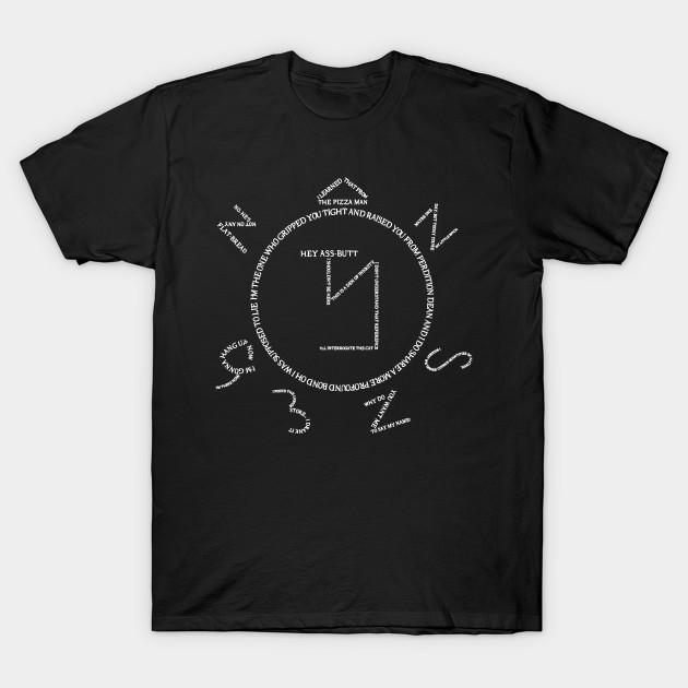

Men Black Print T-shirt Supernatural Angel Banishing Sigil Typography - White No-Cut Transfer Paper Print Cotton Tshirt S