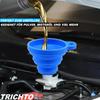 TRICHTOX Funnel Folding Funnel Filling Aid Foldable Blue [2 Pieces]
