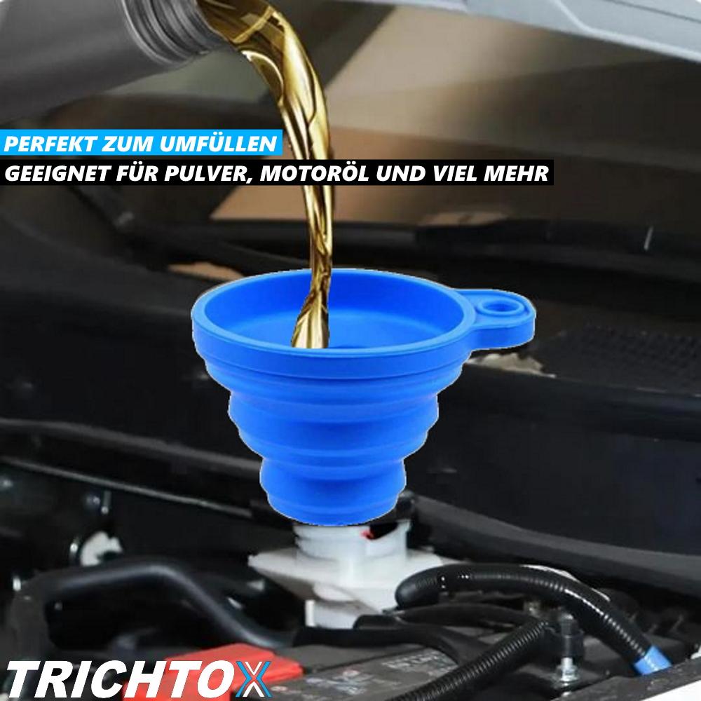 TRICHTOX Funnel Folding Funnel Filling Aid Foldable Blue [2 Pieces]