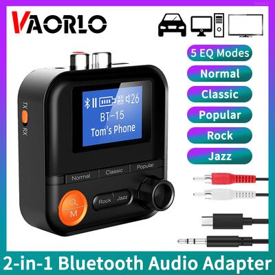 Vysílač Bluetooth Audio Receiver 5 režimů EQ Hudba HIFI Normální+Klasická+Populární+Rock+Jazz Bezdrátový adaptér 3,5MM AUX 2 RCA TF