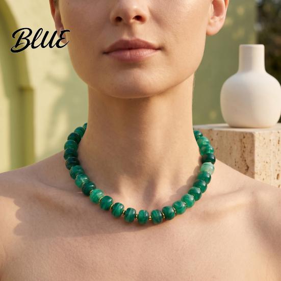 Charmanter Hals Schmuck Klobiger Bunter Perlen Choker Harz Perlen Halskette