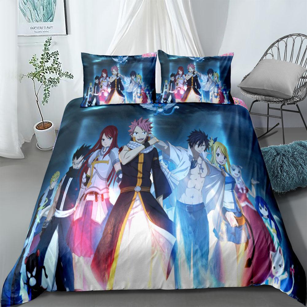 

Аніме Хвіст Феї Дитячий Постільний Комплект Королівський Королівський Двоспальний Повний Двоспальний Односпальний Розмір їжак Комплект Постільної Білизни 200x200cm