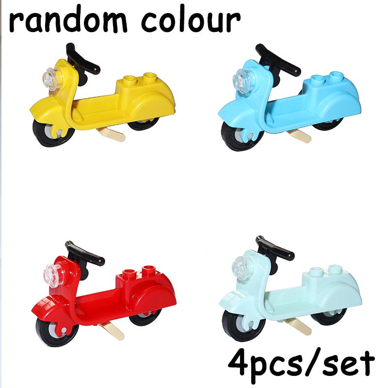 Non-Toxic Moc City Traffic Road Signs Signal Light Building Block Bike Bicycle Scooter Motorcycle Vehicle Scene Construction Accessories