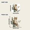 Funny Cat Playing Mobile Phone on Toilet Self Adhesive Wall Sticker Home Bathroom Decor