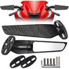 Motorcycle Mirrors Large Size Stealth Wind Wing Side Fit For 2025 Kawasaki Ninja 650/500/400/300,ZX6R/ZX10R/ZX4RR/ZX14R & Suzuki GSXR 1000/600/750