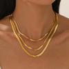 925 Sterling Silver Gold Snake Chain Necklace for Women Men Herringbone Choker Neck Chains 2025 Trend Jewelry Gift Hot