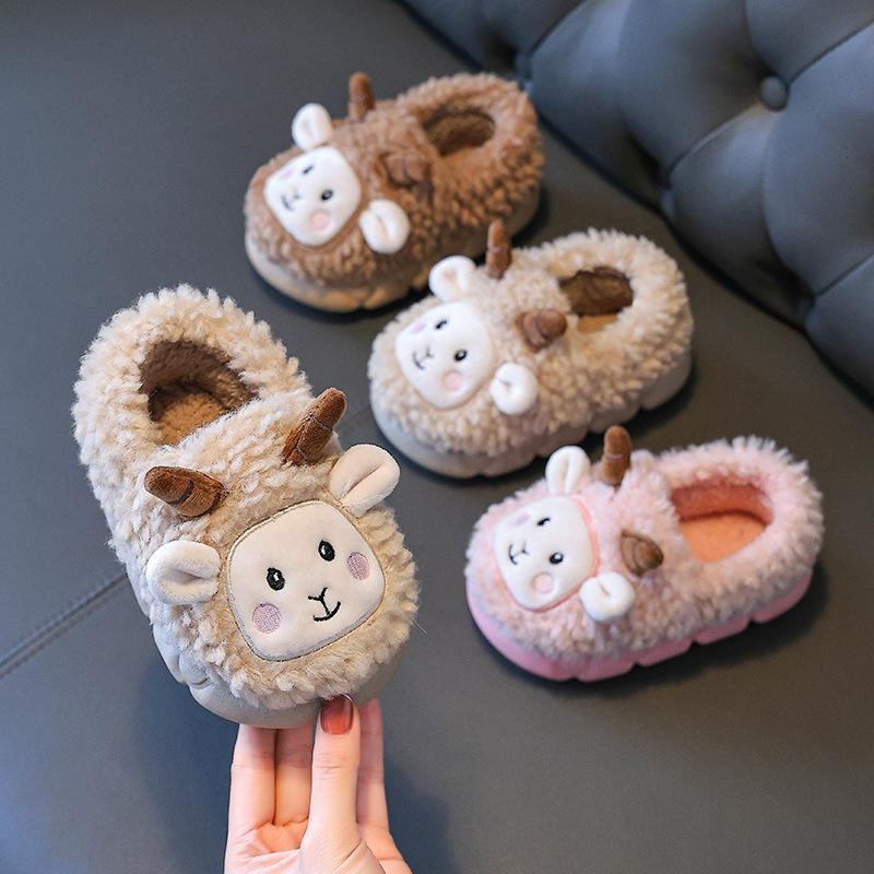 Baby Cotton Shoes Winter New Cartoon Cute Home Indoor Lamb Boys Girls Children's Cotton Shoes