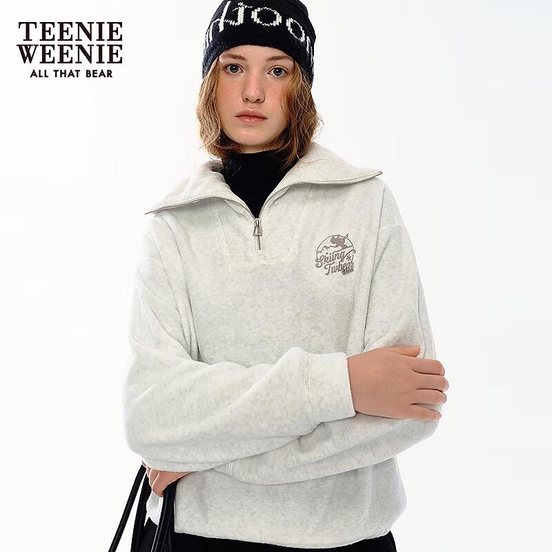 Teenie Weenie Women's Half-Zip Polo Sweatshirt