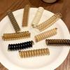 4Pcs Small Spiral Hair Coils Women Solid Color Phone Cord Ponytail Holder Strong Grip Waterproof Hair Ties
