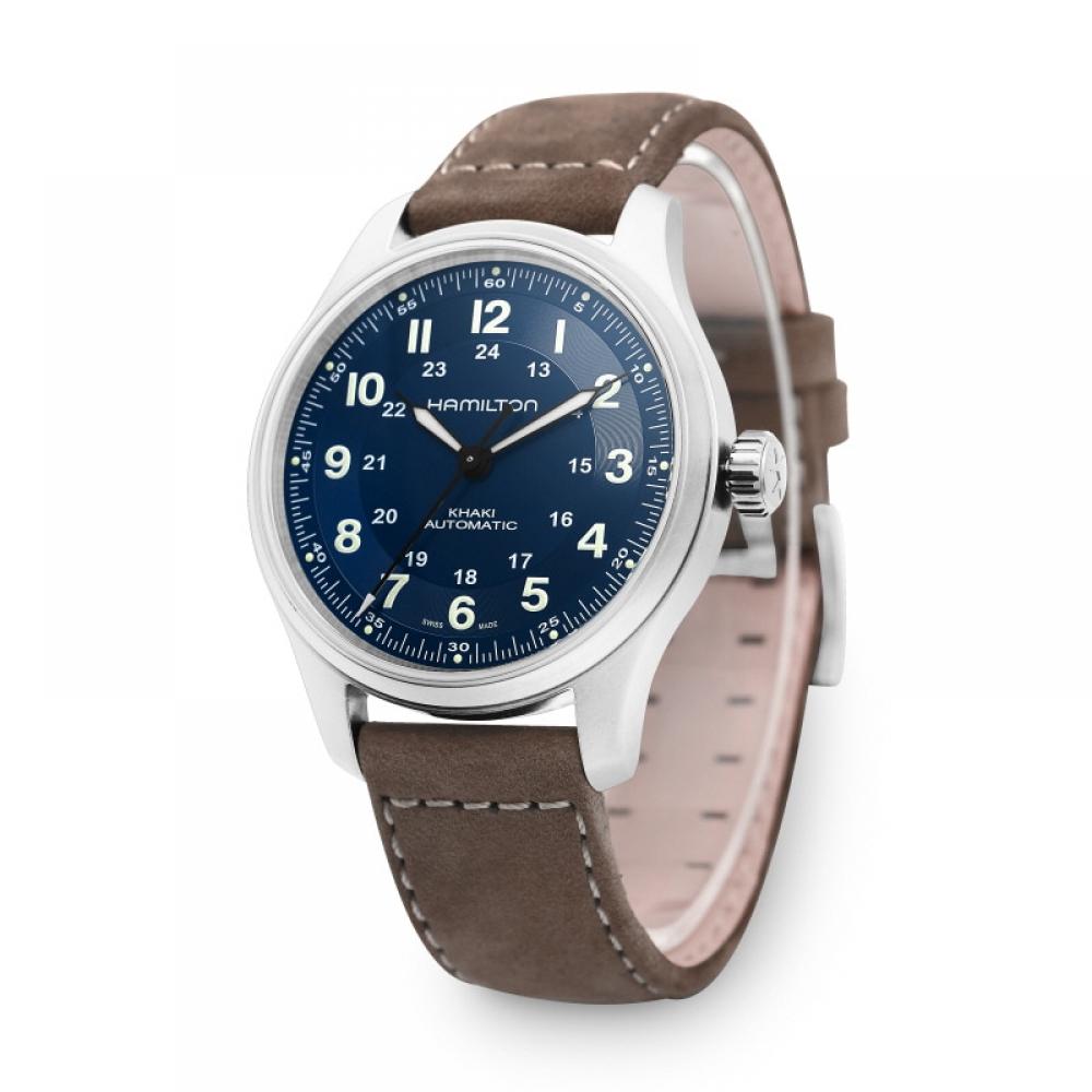 Hamilton H70545540 Khaki Field Titanium Men S Leather Watch