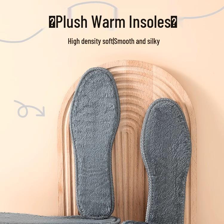 5 Pairs of Winter Fleece-Lined Insoles - Thick, Plush, Cold-Proof, and Warm for Women