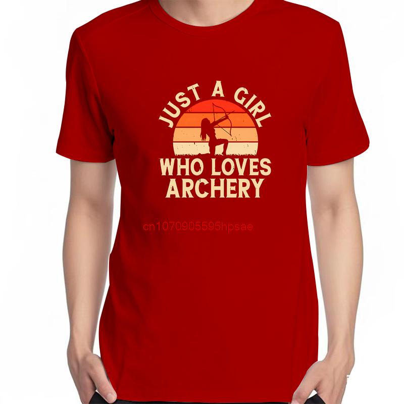 Vintage Archery Fashion Graphic T Shirts Jusa A Girl Who Loves Archery Funny Summer Short Sleeve Tshirts Unisex Print T Shirt