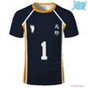 Vêtements Décontractés Hommes Enfants Garçons Vêtements de Sport Haikyuu Nekoma Anime T-shirt Kuroo Kozume Club de Volleyball Uniforme Cosplay Tee