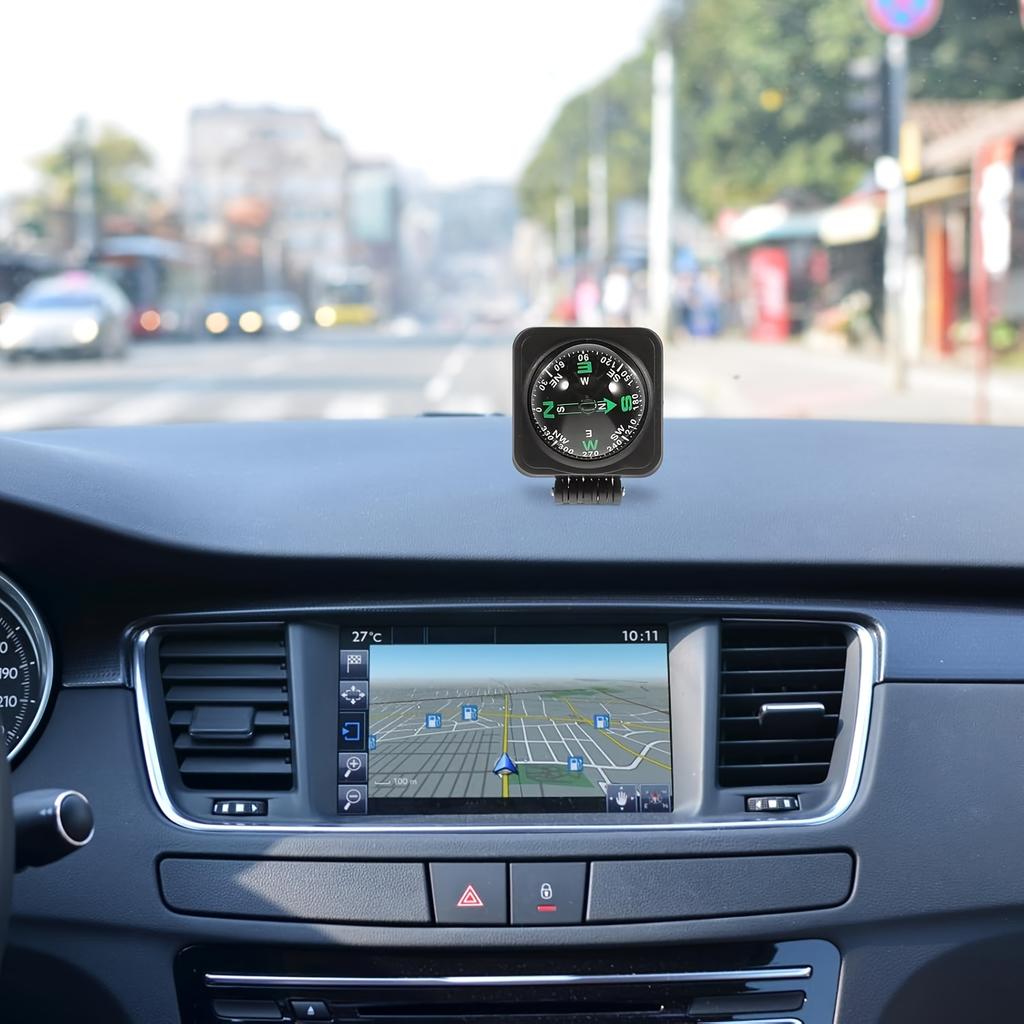 1 piece waterproof car and ship compass with bracket base - black ABS car navigation | mounting compass waterproof compass, marine compass waterproof