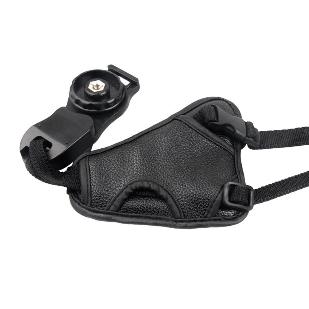 

Professional Soft PU Leather Hand Grip Holder Wrist Strap with a Screw Hole Straps for Canon/Nikon SLR Camera Triangle Wrist Strap чёрный