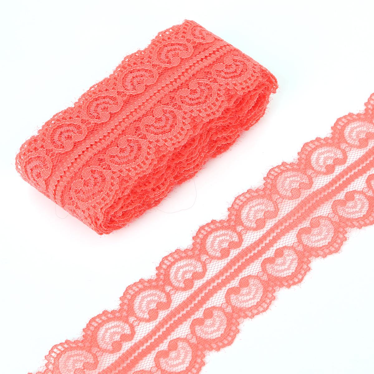 

Белая кружевная лента, ремесленные изделия, вышитая сетка, кружевная отделка, тканевая лента, аксессуары для шитья своими руками коралл красный