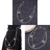 Punk Metal Double Ring Waist Chain With Lobster Clasp For Men And Women