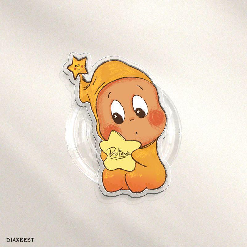 

Star People Retractable Rotatable Phone Stand: Cute, Funny, Adhesive Airbag Support for Desk and Drama Watching.