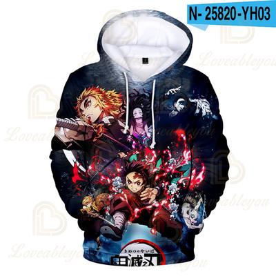 Kimetsu No Yaiba Anime 3D Kapuzenpullover Kochou Shinobu Cosplay Kostüm Dämonenjäger Kapuzenpullover für Herren Damen Rengoku Shinjurou Sweatshirts