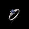Simple Design 925 Sterling Silver Women's Ring Natural Blue Kyanite Pear 5*7mm Gemstone Fine Jewelry for Anniversary Party Gifts