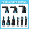 Fuel Line Quick Connect Kit 24PCS,Assorted 5/16 3/8 Fuel Line Fittings Nylon Straight Push-On Release Hose Connector