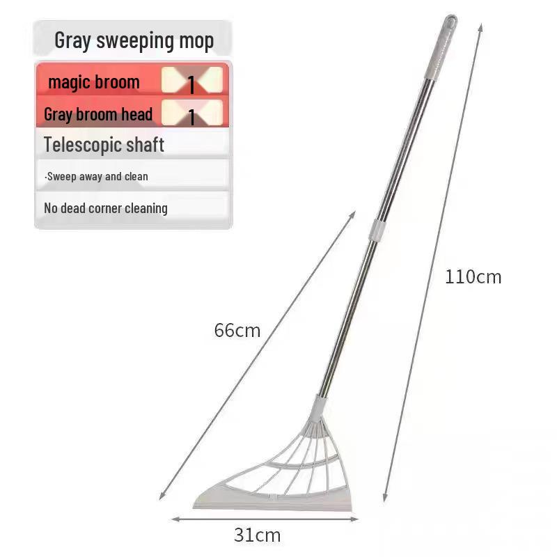 Silicone Broom Set for Bathroom: Wet & Dry Magic Squeegee
