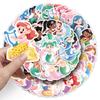 50 PCS Disney Cute Fairy Tale Mermaid Doodle Stickers for Mobile Phones Guitar Helmets Toys Notebook Stationery