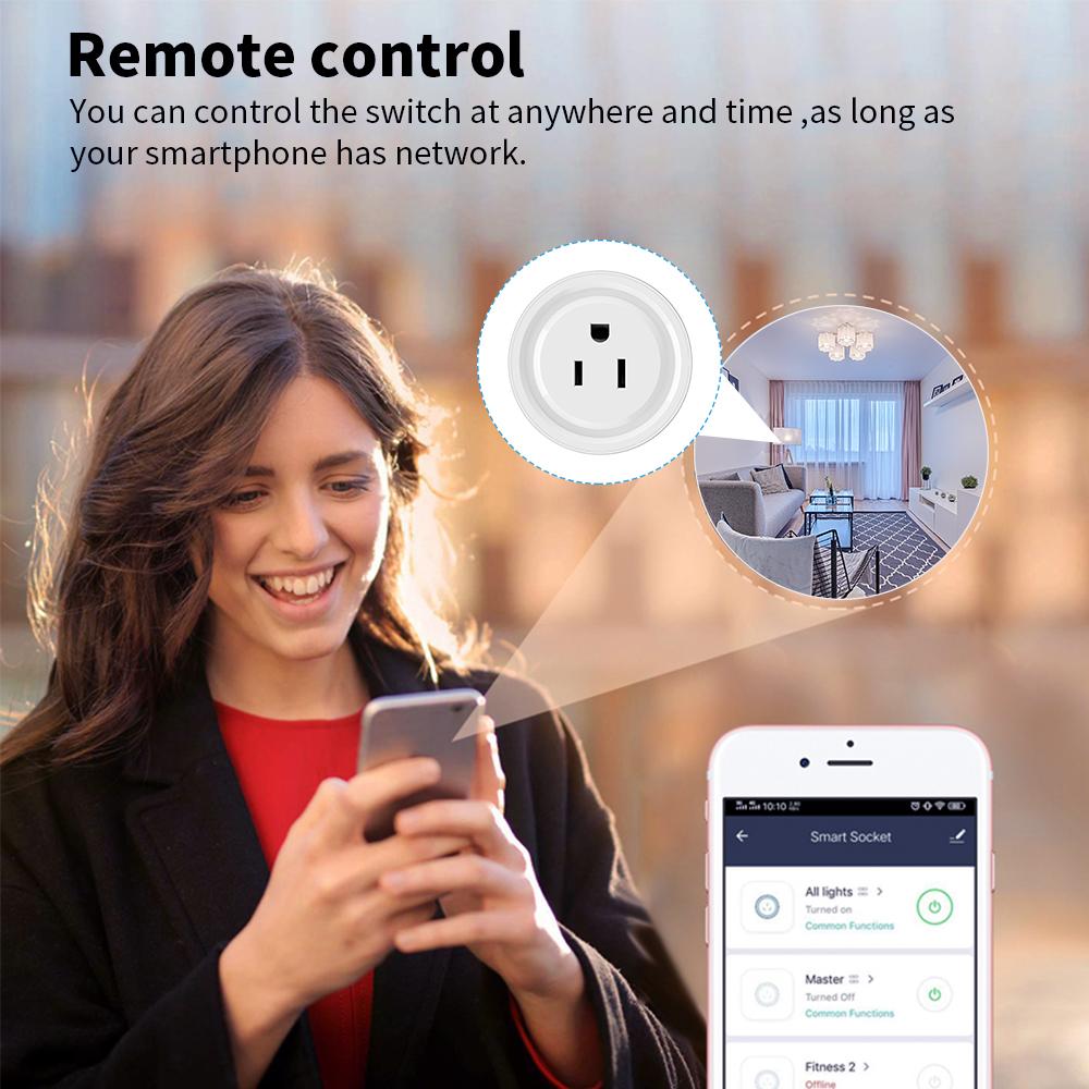 Sixwgh Wifi Sokcet Oulet Us Plug Adapter Tuya Smart Life App Wireless Remote Control Aleax Timer Multi-function Smart Socket