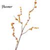 Flexible Faux Berry Stems Long Artificial Bittersweet Branches, Fall for Vase, Plants Fake Orange Berries Vase Branches Thanksgiving Table