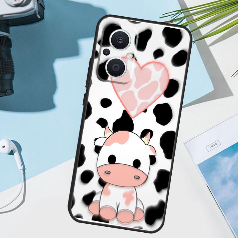 Dairy Cattle Cow Speckle Cover For OPPO Reno 14F 13F 12F 11F 8T 7 8 Lite 10 11 12 13 14 OPPO Find X9 X8 X5 X6 Pro Case