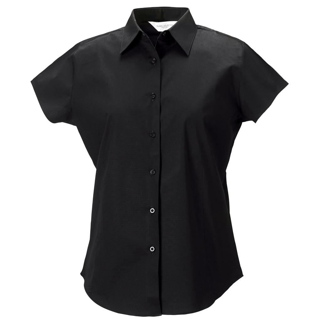 Russell Collection Ladies/Womens Cap Sleeve Easy Care Fitted Shirt