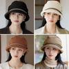 Warm Winter Hats Corduroy Bucket Hat Casual Beanie Caps for Women