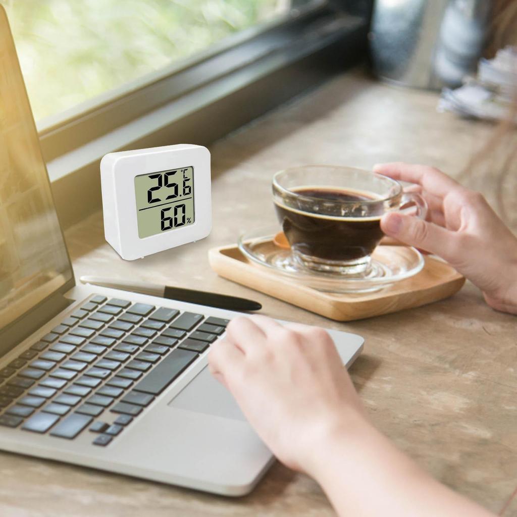 Small Electronic Gauge LCD Display Humidity Sensor Humidity and Temperature Monitor for Greenhouse RV Garage Attic Classroom
